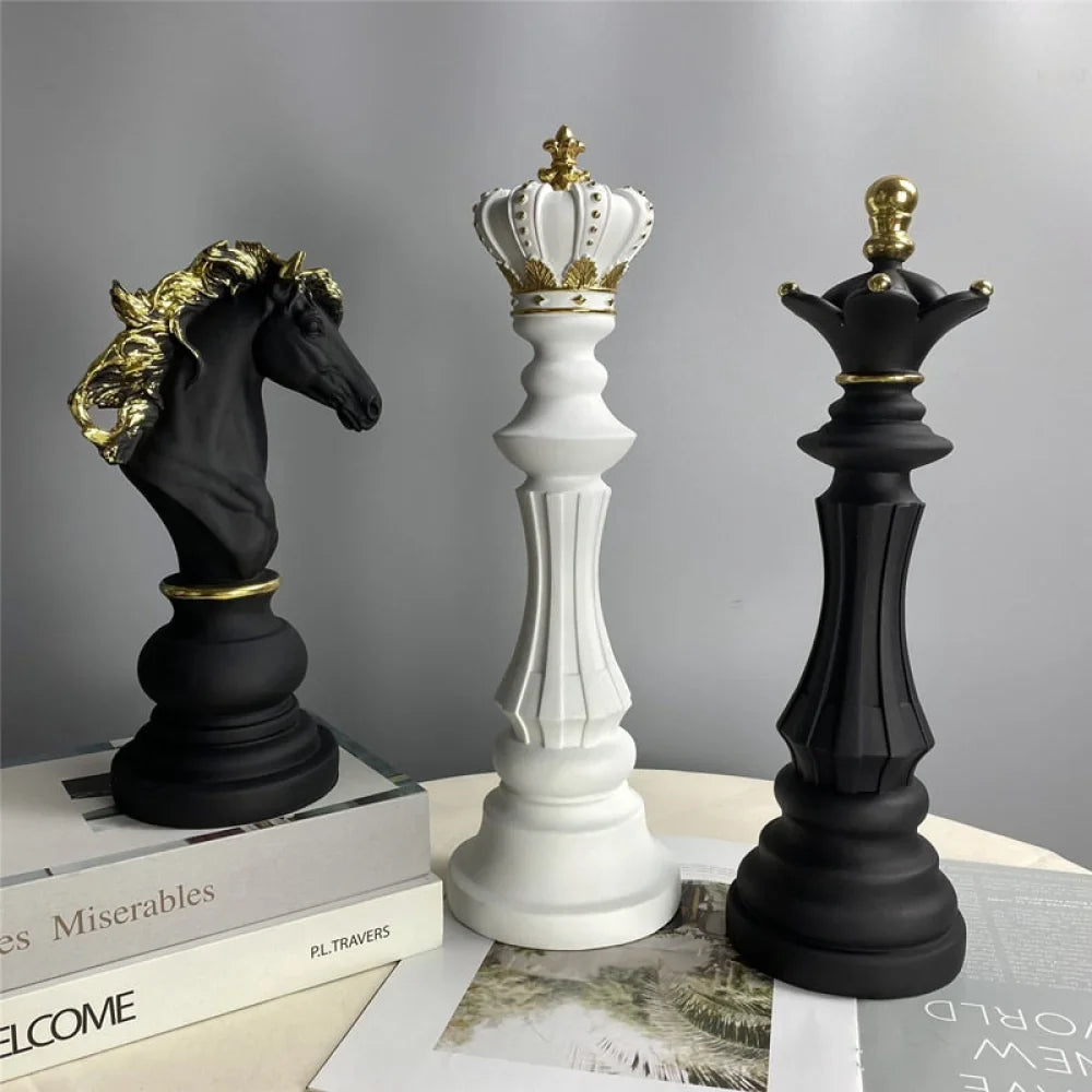 Escultura Peças de Xadrez 3 Peças - Razu