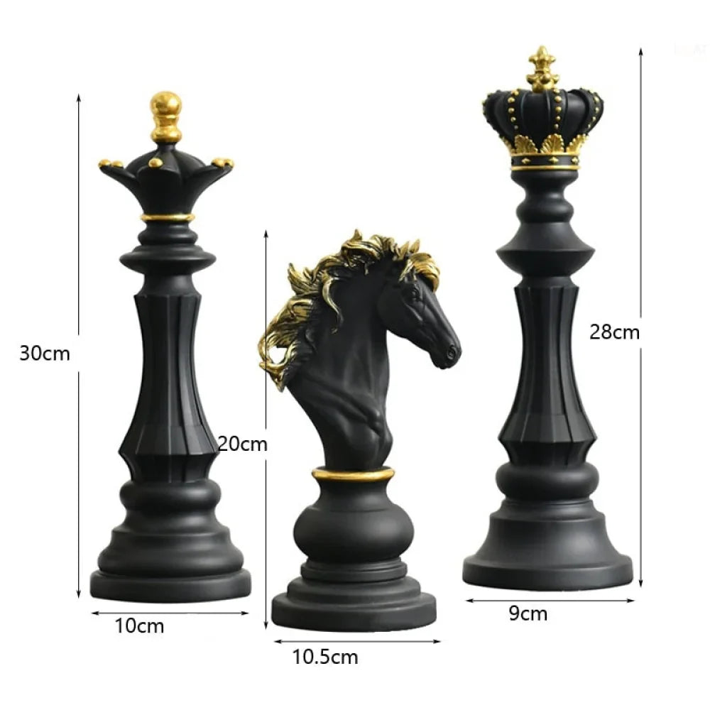 Escultura Peças de Xadrez 3 Peças - Razu