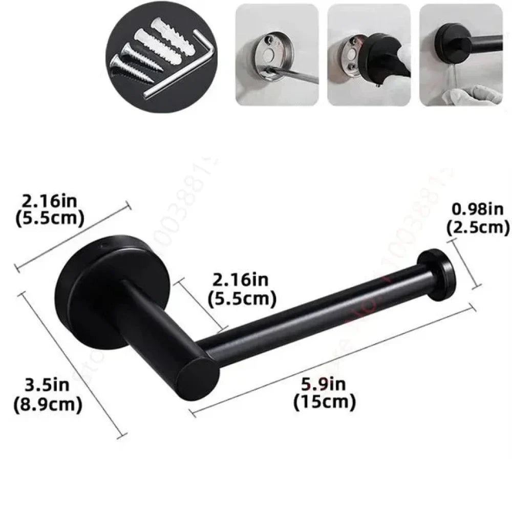 Stainless Steel Bathroom Support Without Holes - Tazzi