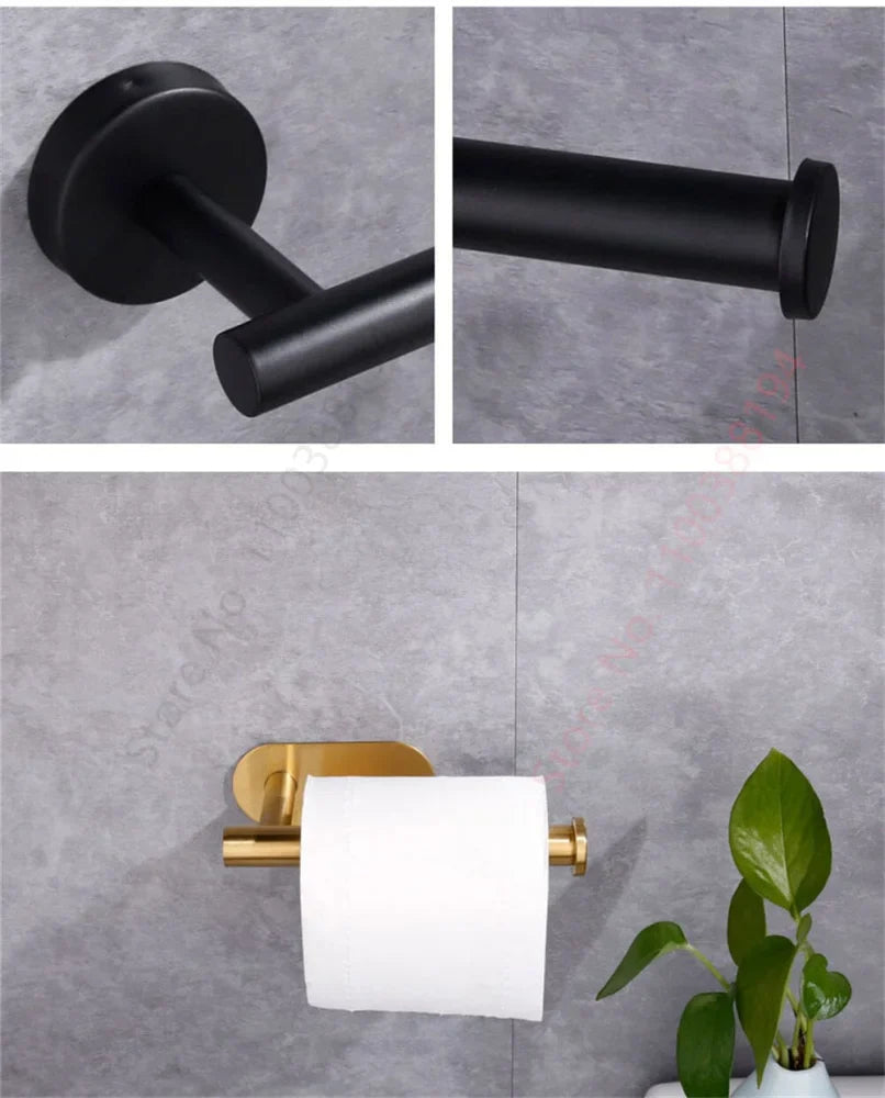 Stainless Steel Bathroom Support Without Holes - Tazzi