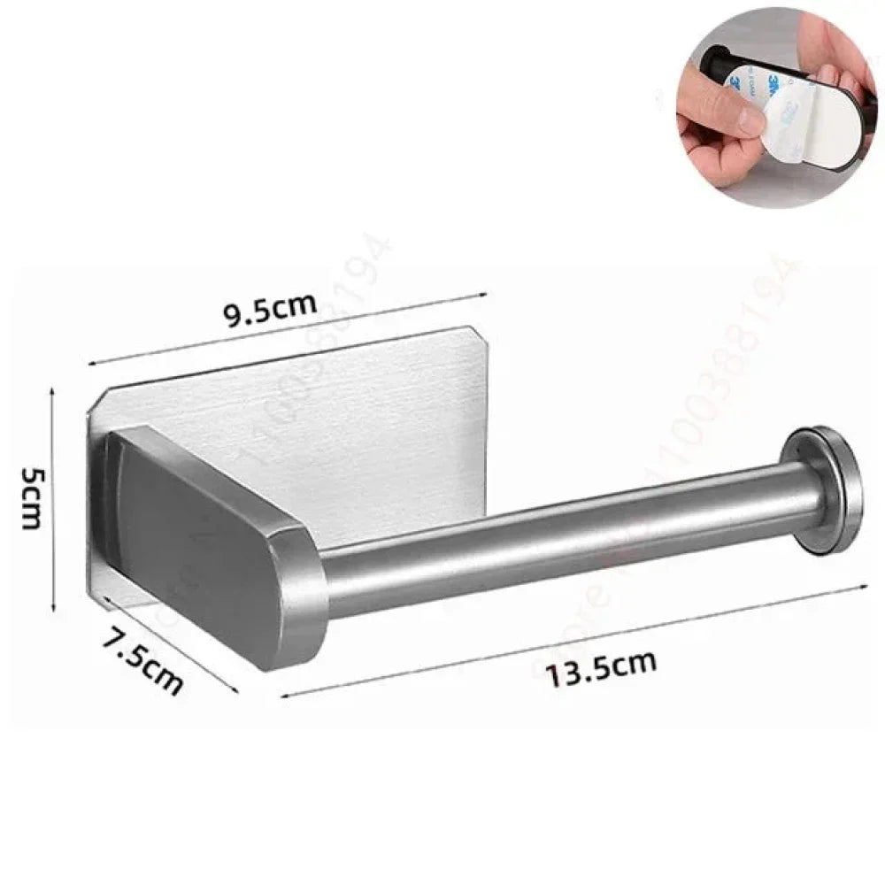 Stainless Steel Bathroom Support Without Holes - Tazzi