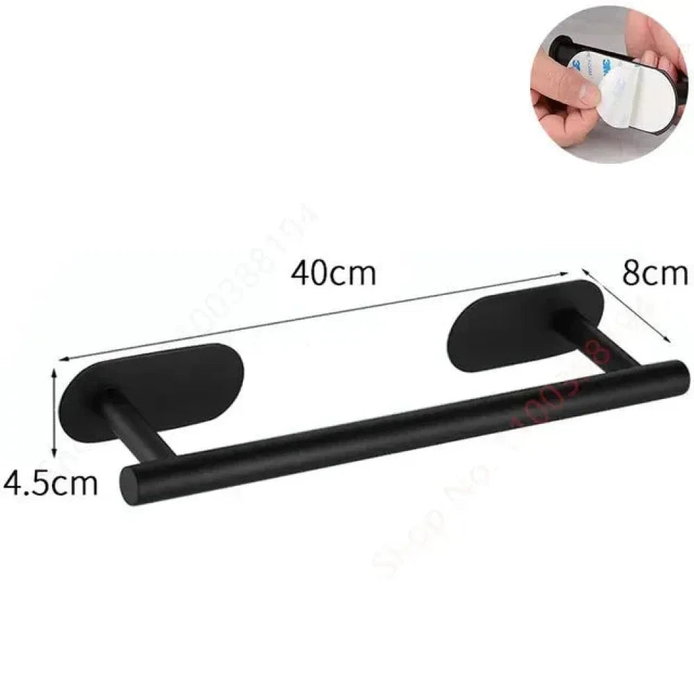 Stainless Steel Bathroom Support Without Holes - Tazzi
