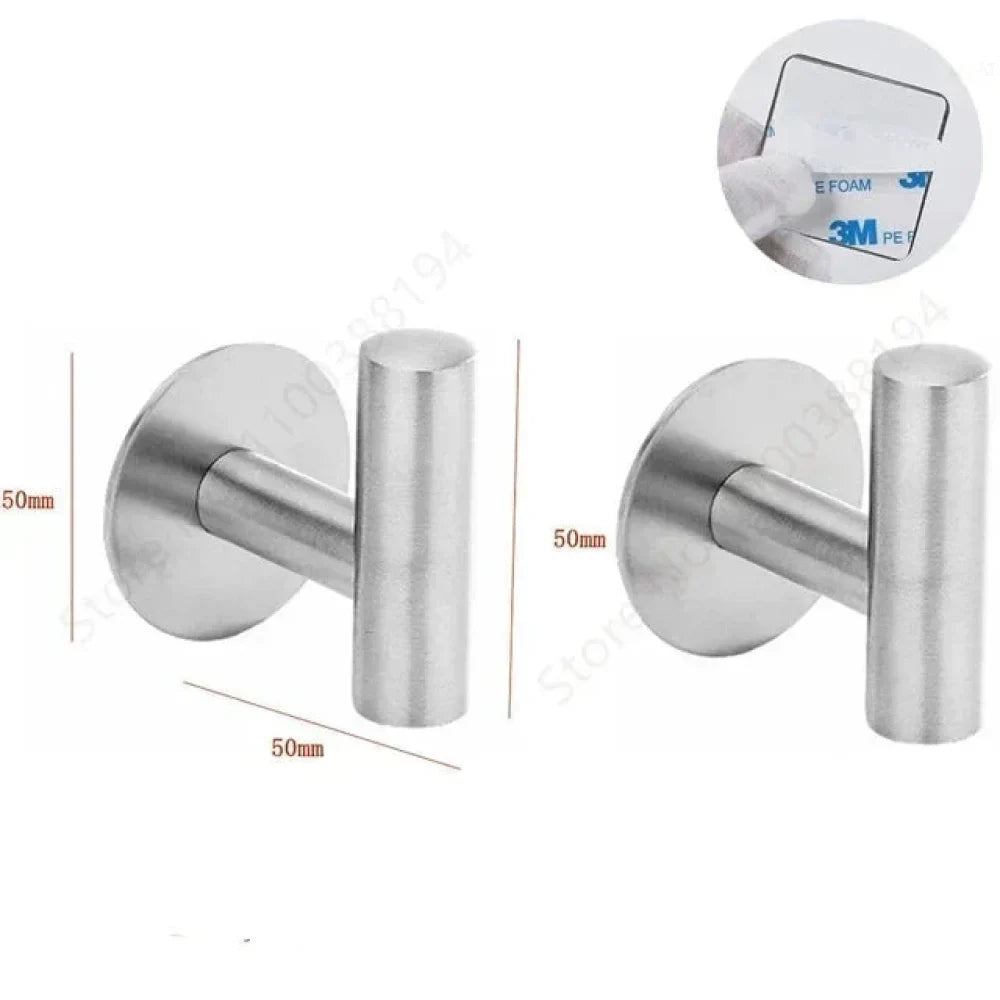 Stainless Steel Bathroom Support Without Holes - Tazzi