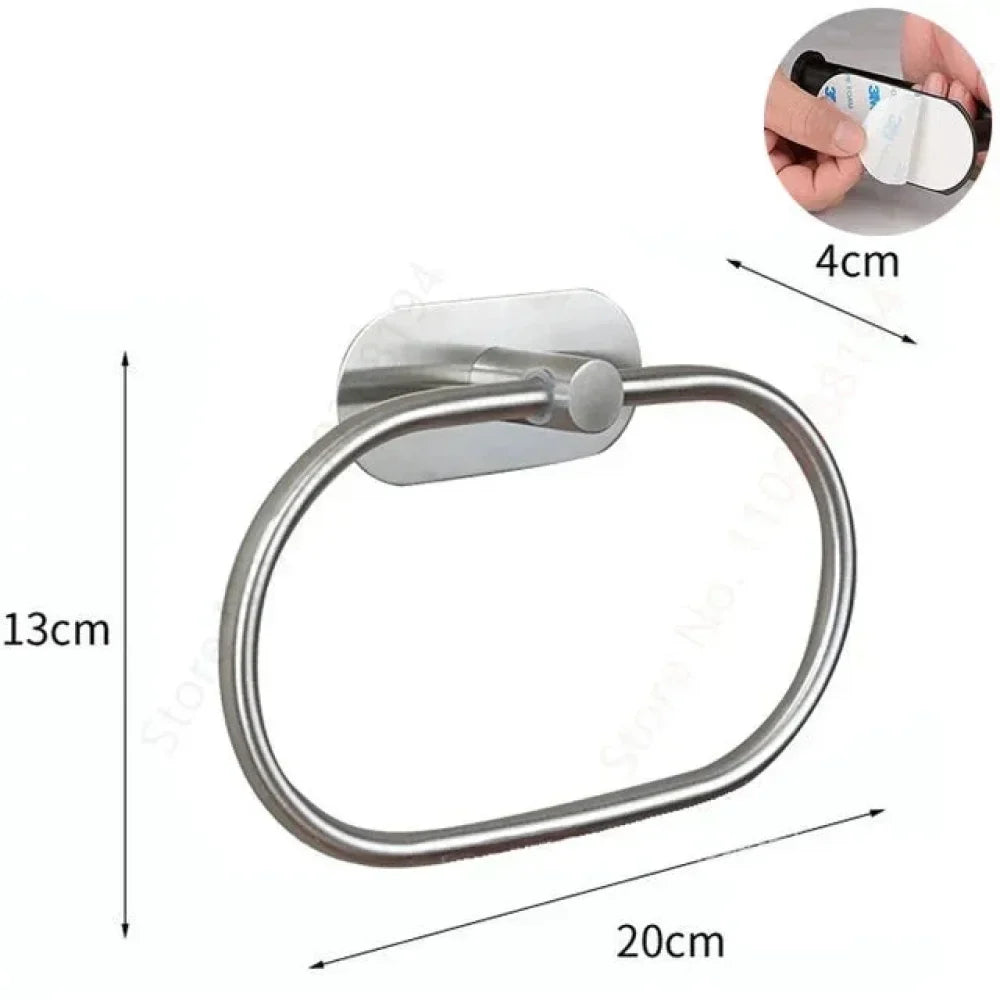 Stainless Steel Bathroom Support Without Holes - Tazzi