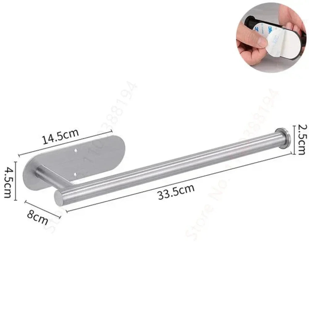 Stainless Steel Bathroom Support Without Holes - Tazzi