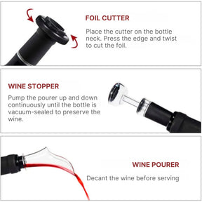 Razu™ ORIGINAL Electric Wine Opener + 3 Free Gifts 