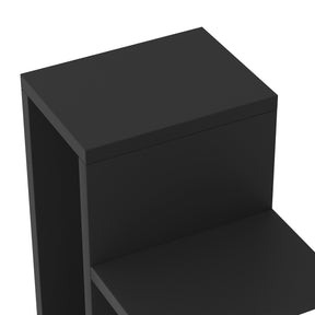 RAZU Mirage Estante Invisível Vertical de Partículas Preta 9 Prateleiras