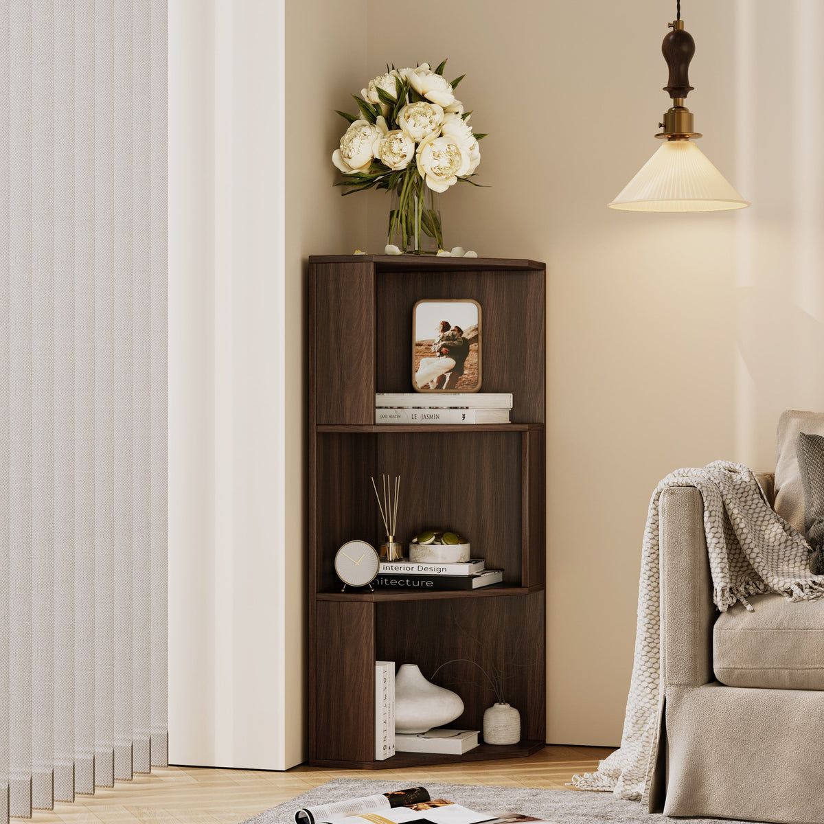 Estante de Canto Razu Estilo Mid Century para Espaços Pequenos - Promoção de Liquidação - 5 unidades restantes