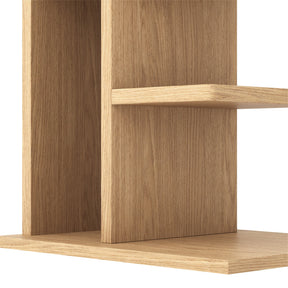 RAZU Mirage Estante Invisível Vertical Giratória 360° Painel de Partículas Natural 9 Prateleiras