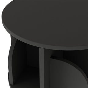 RAZU Série Vortex Circinus Core Estante Giratória 360° em Contraplacado Preto 5 Níveis