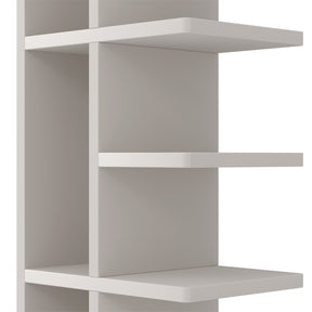 RAZU Série Chiaroscuro Mirage Estante Invisível Vertical em Agglomerado Branco 9 Prateleiras