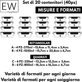 Kit for Barattoli of Vetro Ermetici 