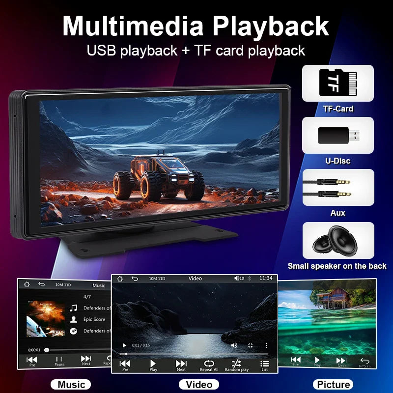 Tazzi SmartDrive 10.2” | Full Multimedia + Wireless CarPlay &amp; Android Auto + Gift 