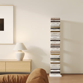 RAZU Série Chiaroscuro Mirage Estante Invisível Vertical em Agglomerado Branco 9 Prateleiras