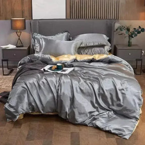 Conjunto de Roupas de Cama de Cetim - Razu