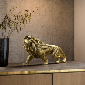 Escultura Leão Dourado - Razu