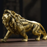 Escultura Leão Dourado - Razu
