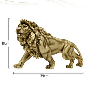 Escultura Leão Dourado - Razu