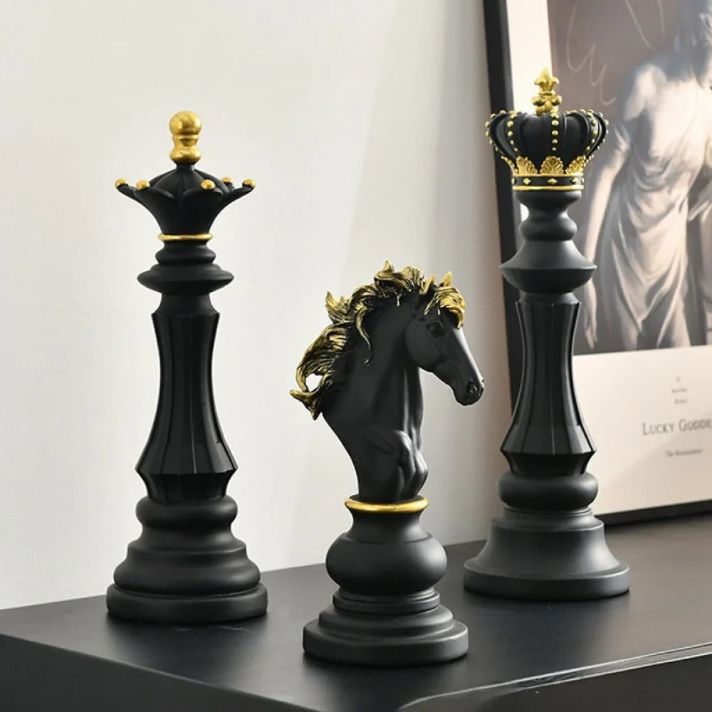 Escultura Peças de Xadrez 3 Peças - Razu