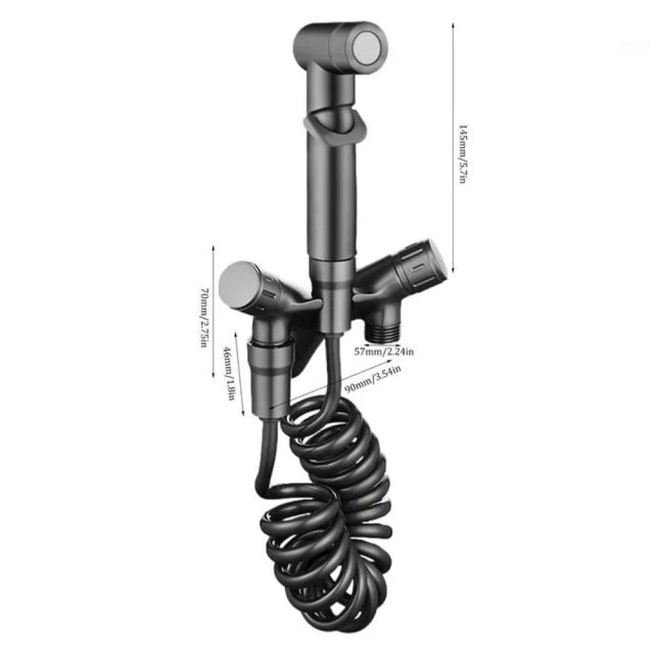 Complete Hygienic Shower Kit with Derivation for Cistern - Tazzi 