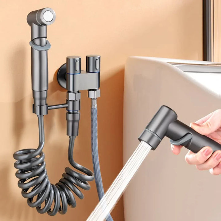 Complete Hygienic Shower Kit with Derivation for Cistern - Tazzi 