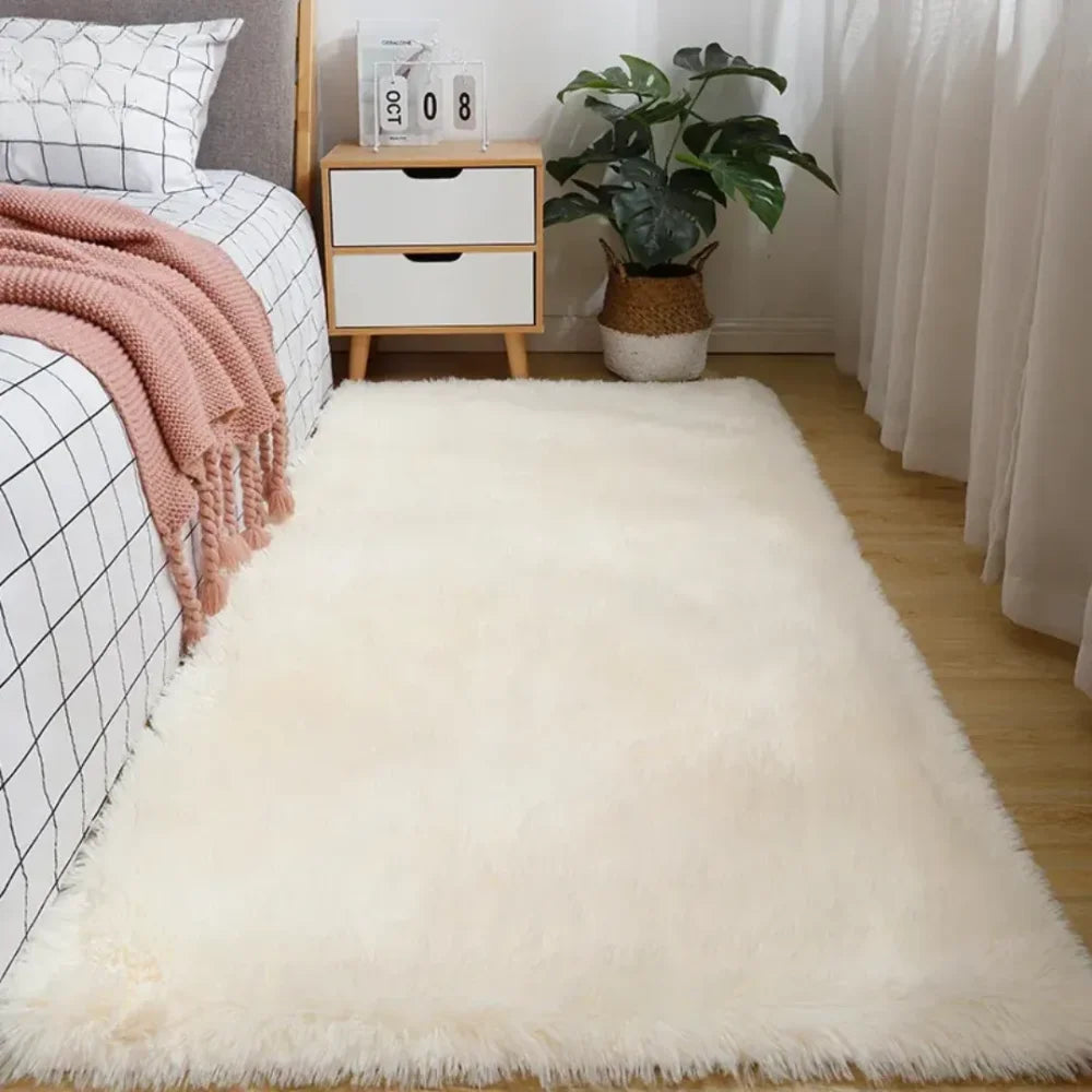 Tapete de Pelúcia para Quarto Antiderrapante - Tazzi