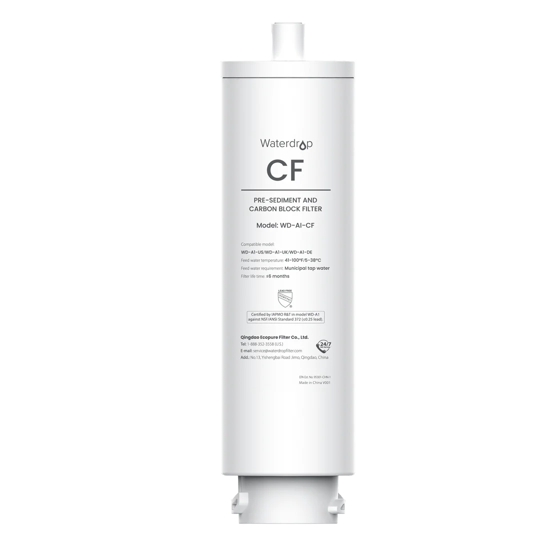 Filtro WD-A1-CF (Substituição 6 meses para dispensador de água CF de bancada)