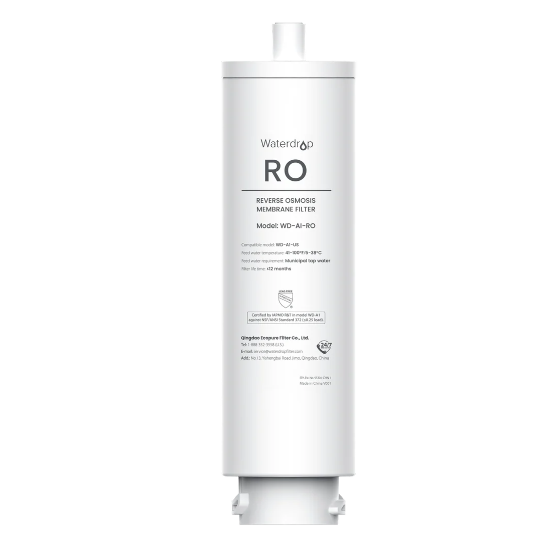 Filtro WD-A1-RO (Substituição 12 meses para dispensador de água RO de bancada)
