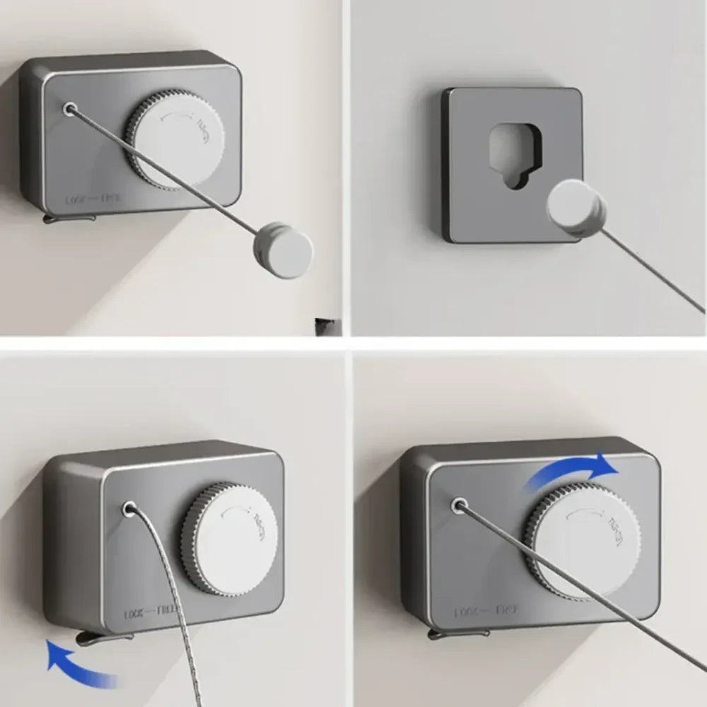 Invisible Retractable Steel Clothesline - Tazzi 